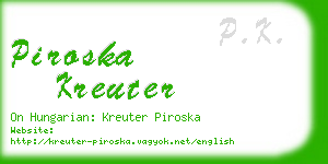 piroska kreuter business card